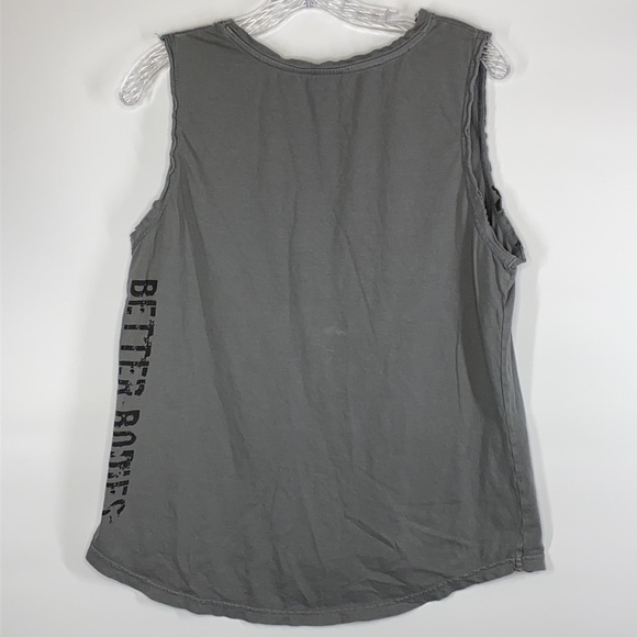 Better Bodies Gray Patriotic Flat Sleeveless Shirt Size Large - Picture 2 of 7